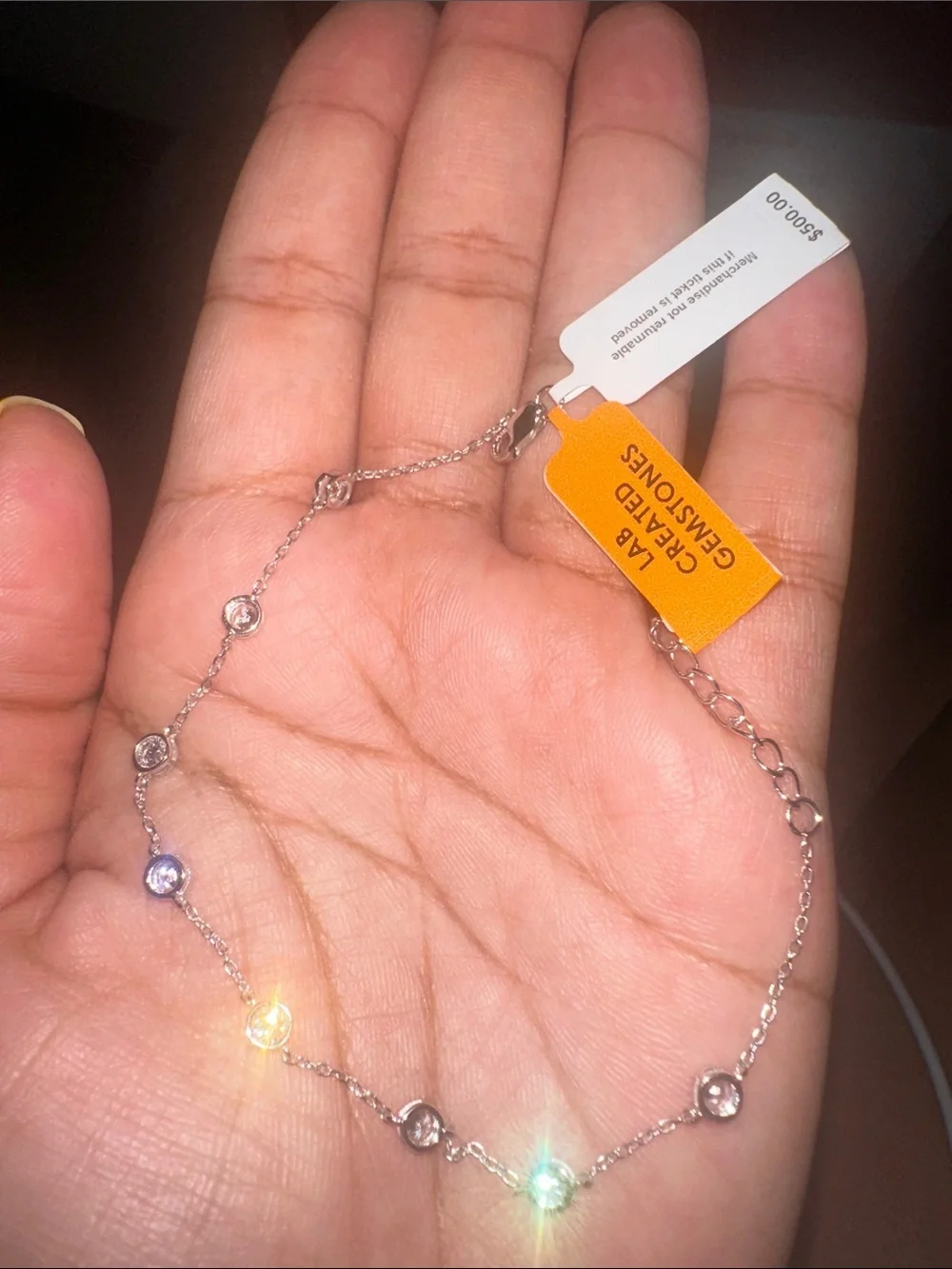 R.H. Macy & Co. Fine Jewelry Silver-Tone Gemstone Bracelet